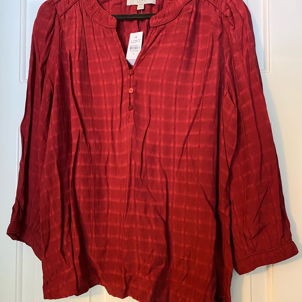 LOFT Red Women’s Shirt